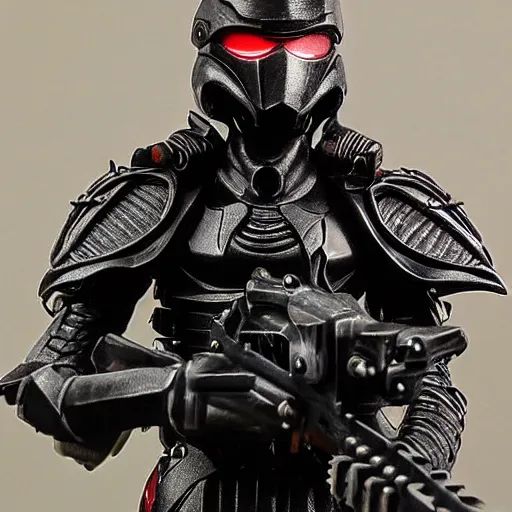 Prompt: sci-fi soldier tactical berserk Kentaro Miura very detailed red eyes