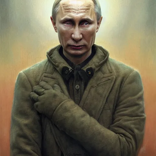 Prompt: vladimir putin, putin unga bunga, vladimir putin macabre face, by donato giancola and greg rutkowski and wayne barlow and zdzisław beksinski, realistic face, digital art