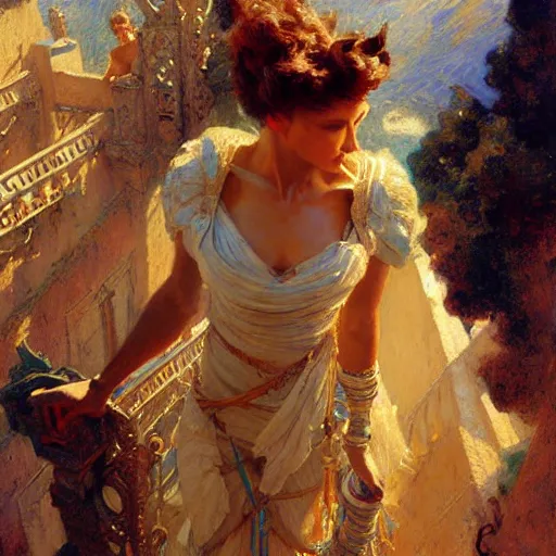 Image similar to stairway to heaven. highly detailed painting by gaston bussiere, craig mullins, j. c. leyendecker 8 k