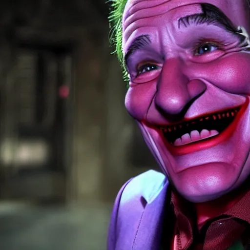 Prompt: (((Robin Williams))) playing The Joker 8k hdr amazing lighting