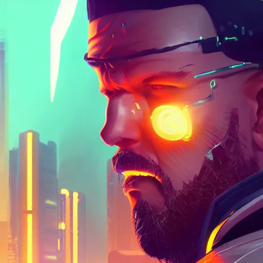 Prompt: portrait of Johnny silver hand from cyberpunk 2077, cyberpunk city landscape, night time, ambient lighting, 4k, anime key visual, lois van baarle, ilya kuvshinov, rossdraws, artstation