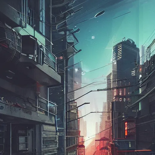 Prompt: street view, ( ( ( ( cyberpunk ) ) ) ) dystopian!!!!!, trending on artstation, fisheye!!! lens