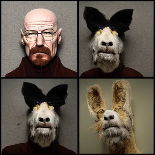 Image similar to walter white taxidermy failure