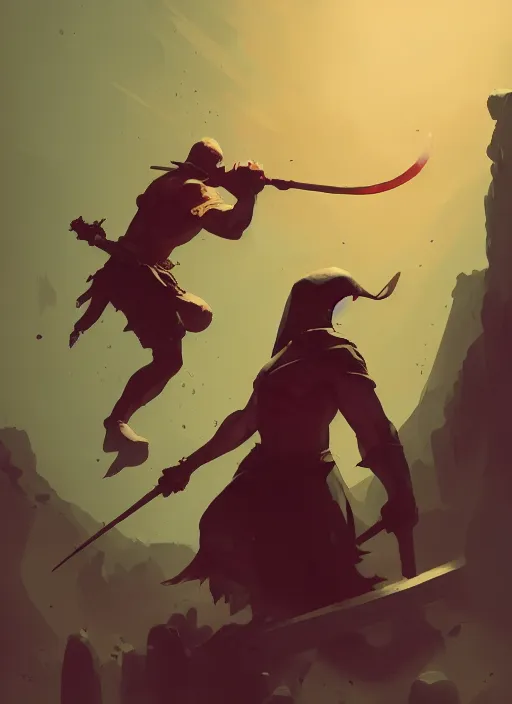 Prompt: executioner beheading a king, in the style of artgerm and greg rutkowski and atey ghailan and mike mignola, vibrant colors and hard shadows and strong rim light, comic cover art, plain background, trending on artstation