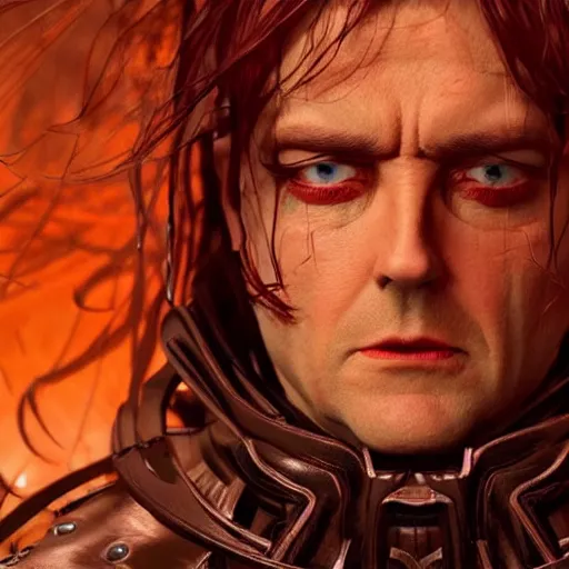 Image similar to artstation trending elden ring mod, now with peter serafinowicz in multiple roles 8k astonishing photo