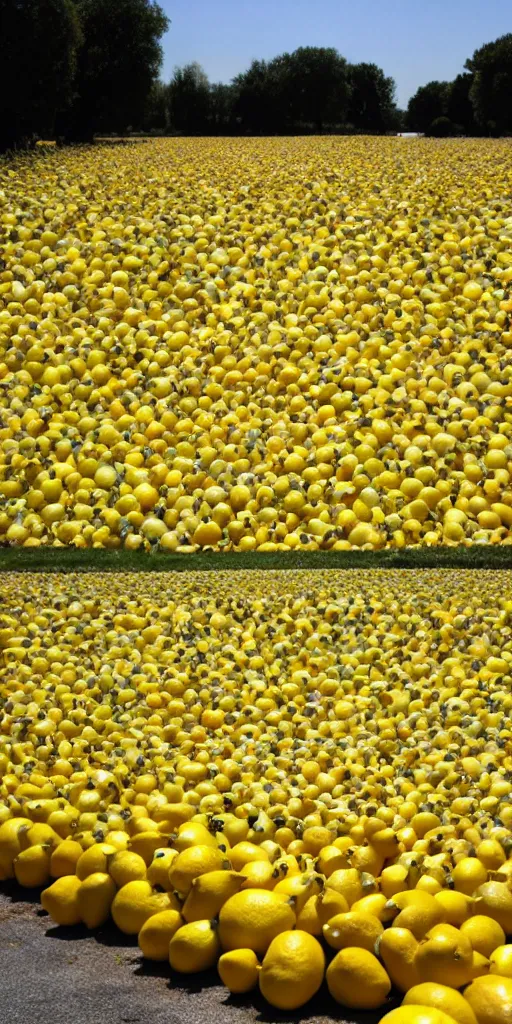 Prompt: sea of lemons, lemons, lemons, lemons!