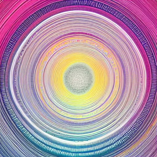 Image similar to a close up of a circular object, an ultrafine detailed painting by paul bodmer, behance, generative art, fractalism, biomorphic, quantum wavetracing