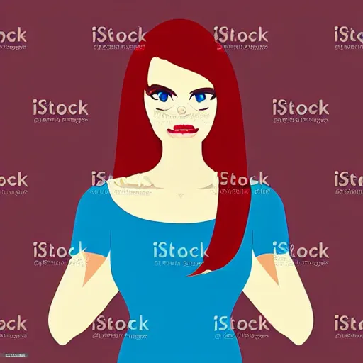 Prompt: vector art woman