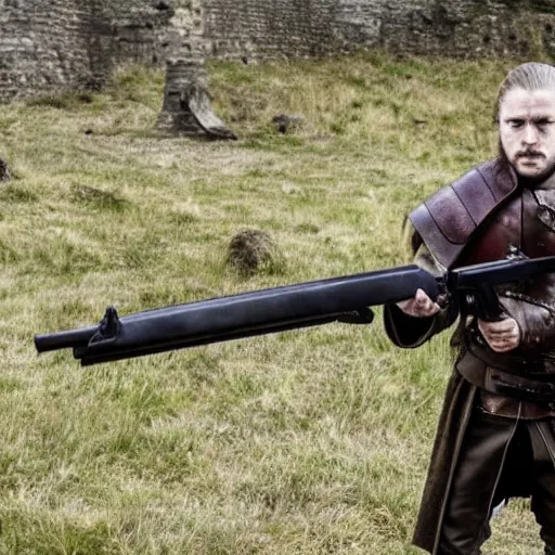 Prompt: game of thrones with guns