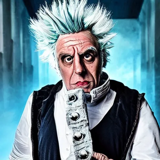 Prompt: rick sanchez live action