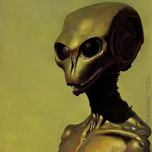 Image similar to alien by ilya repin