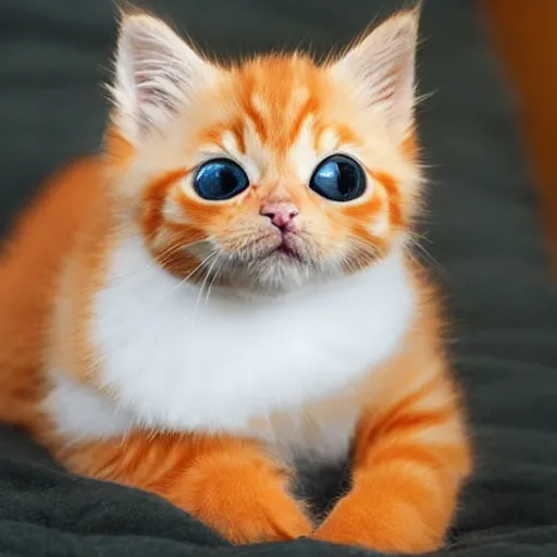 Image similar to surprised cute fluffy orange tabby kitten