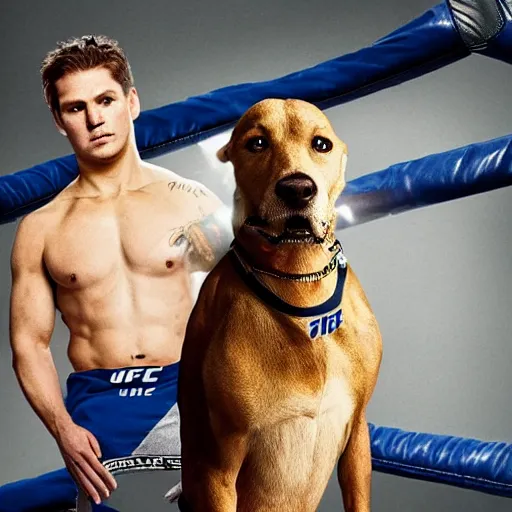 Image similar to Promo photos for Air Bud UFC (2029) - in the sequel air bud fights in the UFC octogon