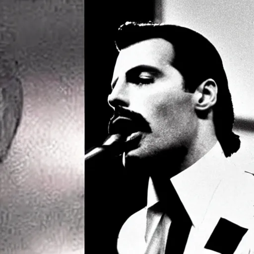 Prompt: freddie mercury performing for queen elizabeth ii