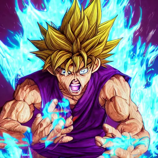 Prompt: shaggy going super sayain, au naturel, hyper detailed, digital art, trending in artstation, cinematic lighting, studio quality, smooth render, unreal engine 5 rendered, octane rendered, art style by klimt and nixeu and ian sprigger and wlop and krenz cushart