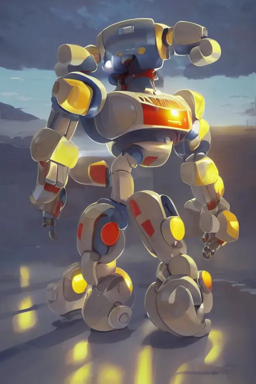 Image similar to metabots medabots medarotto medarot robot minimalist comics, behance hd by jesper ejsing, by rhads, makoto shinkai and lois van baarle, ilya kuvshinov, rossdraws global illumination ray tracing hdr radiating a glowing aura