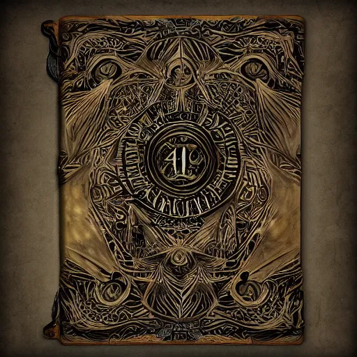 Image similar to occult spellbook, dark occult spells, hyperdetailed, 4k, intricate lines