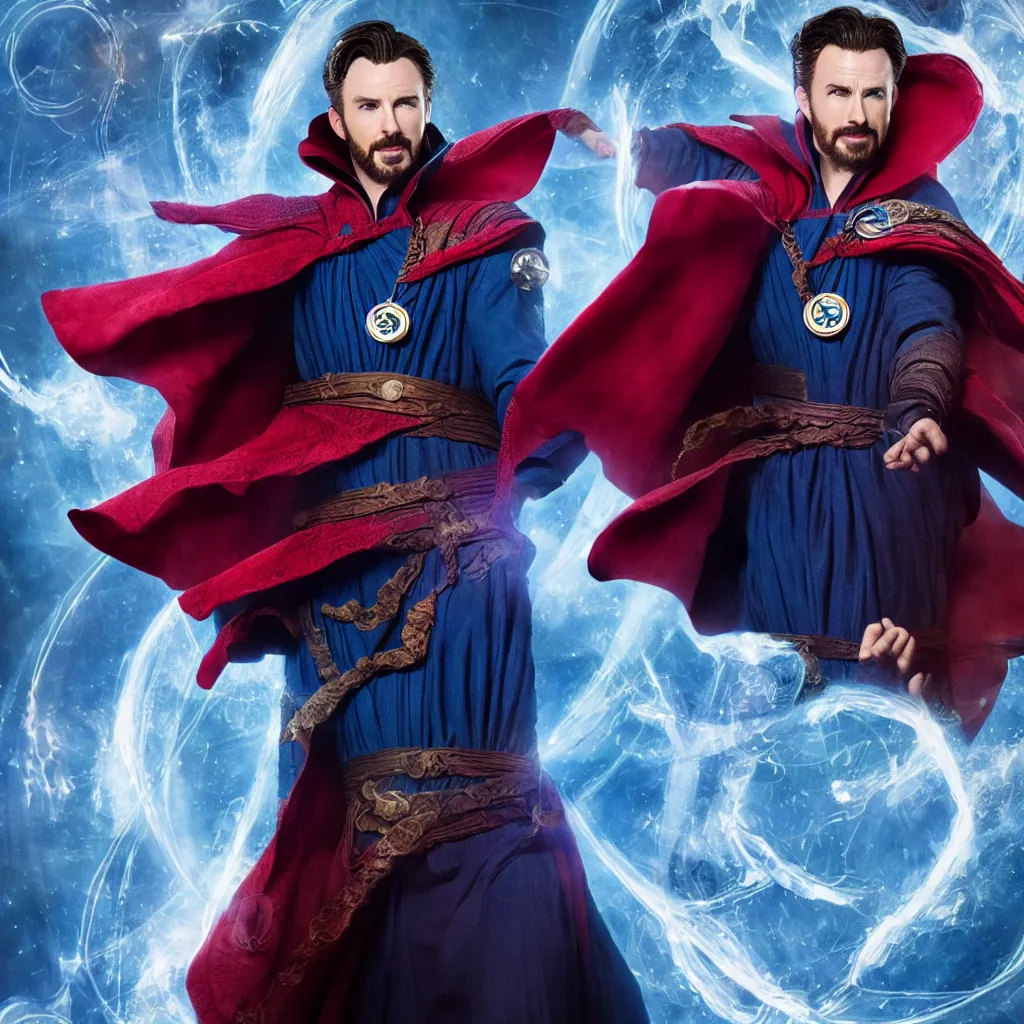 Prompt: chris evans as doctor strange, marvel cinematic universe, mcu, canon, 8 k, raw