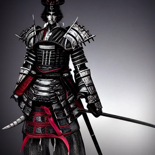 Image similar to Male Victorian Gothic Samurai, hd, intricate, dark souls, 8k, digital art