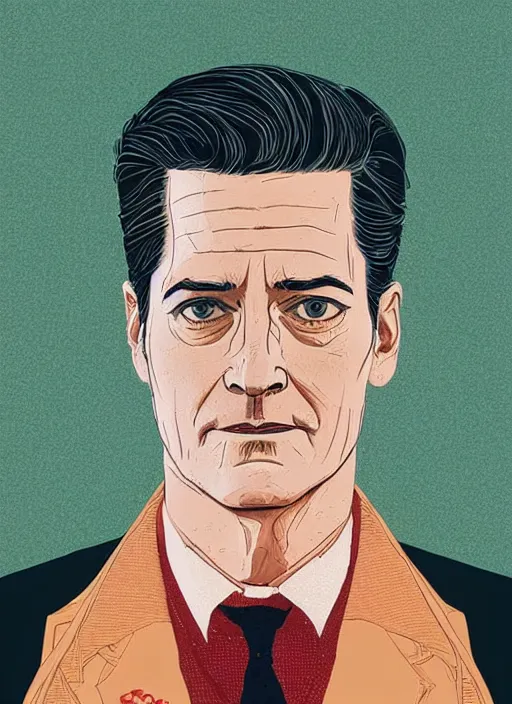 portrait of kyle maclachlan as dale cooper by victo | Stable Diffusion ...
