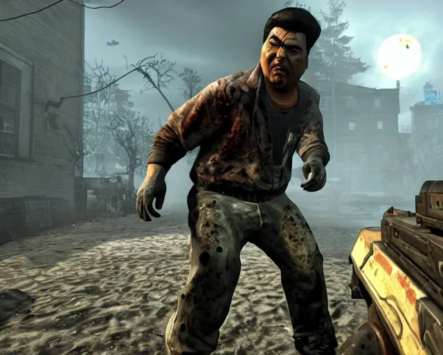 Prompt: der riese, call of duty zombies, george lopez, george lopez