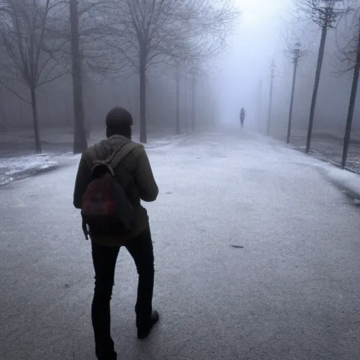 Image similar to walking through silent hill in real life.