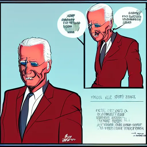 Prompt: Final Boss President Joe Biden. Glowing red eyes. Fantasy concept art.