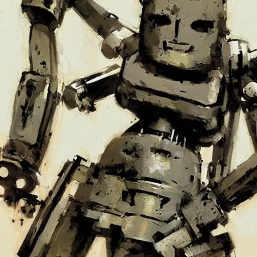 Prompt: an artwork of a robot girl, by Ashley Wood