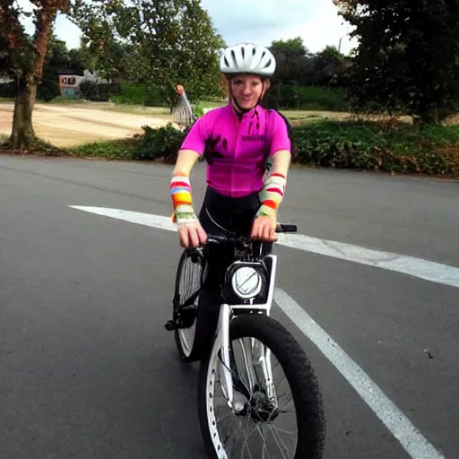 Prompt: donut on bike