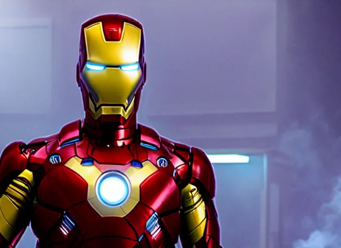 Image similar to film still of snoop dogg as iron man in new avengers film, 4k