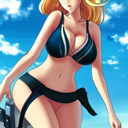 Image similar to Kate Upton anime girl