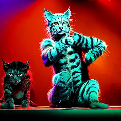 Image similar to 📷 rum tum tugger, cats musical 1 9 9 8, dynamic lighting, portait