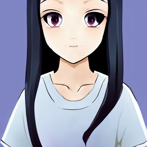 Image similar to full headshot portrait of a girl with long black hair, wearing a surgical mask, drawn by ATDAN, by Avetetsuya Studios, attractive character, colored sketch anime manga panel, trending on Pixiv