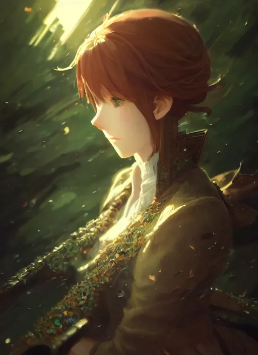 Image similar to a portrait of the emerald herald, intricate, tone mapped, ambient lighting, highly detailed, digital painting, concept art, sharp focus, by makoto shinkai and akihiko yoshida and hidari and wlop