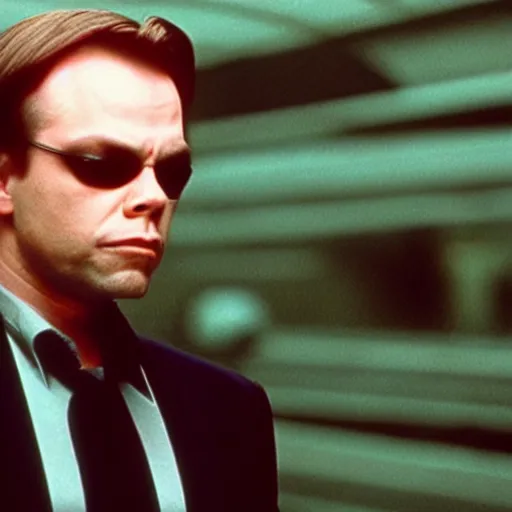 Image similar to A still of Mark Hamill as Agent Smith in The Matrix (1999)