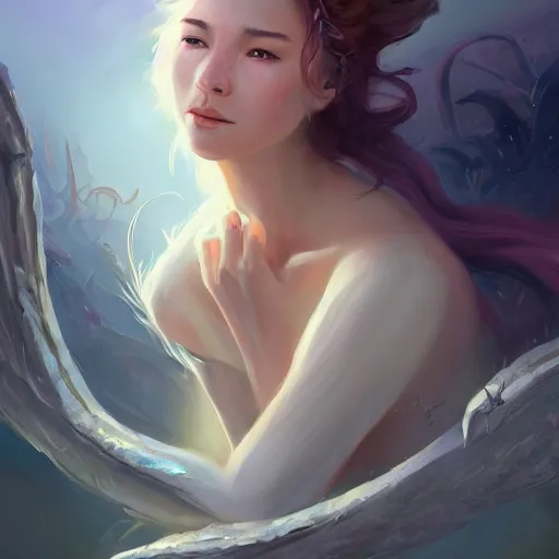 Image similar to Dragon , digital art by Mandy Jurgens and Irina French and Heraldo Ortega and Janice Sung and Julia Razumova and Charlie Bowater and Aaron Griffin and Jana Schirmer and Guweiz and Tara Phillips and Yasar Vurdem and Alexis Franklin and Loish and Daniela Uhlig and David Belliveau , hyperdetailed, artstation, cgsociety , fantasy art