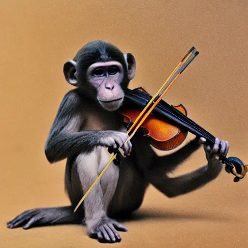Image similar to monkey playing the violin