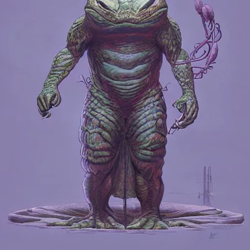 Prompt: anthropomorphic turtle hero by wayne barlowe