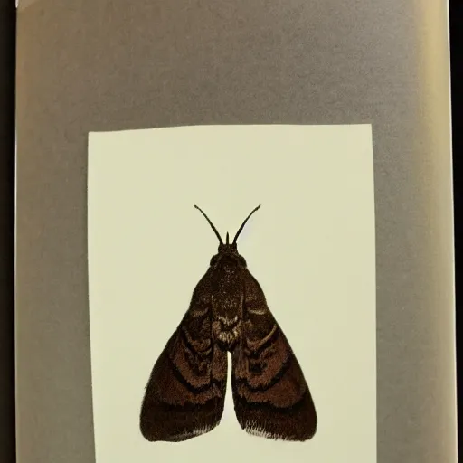 Image similar to yearbook photo of a giant moth, grainy picture, detailed, realistic