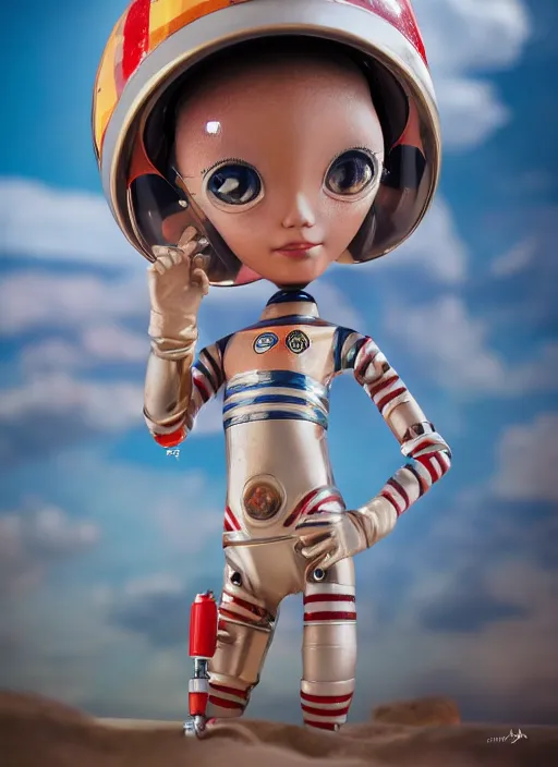 Prompt: closeup profile portrait of tin toy spacegirl astronaut, bikini, depth of field, zeiss lens, detailed, symmetrical, centered, fashion photoshoot, by nicoletta ceccoli, mark ryden, lostfish, breathtaking, 8 k resolution, extremely detailed, beautiful, establishing shot, artistic, hyperrealistic, octane render