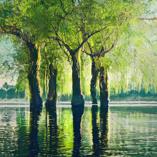 Prompt: water trees