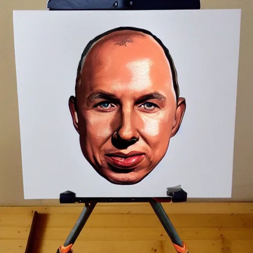 Image similar to Peter Dutton as a potato, concept art, painting