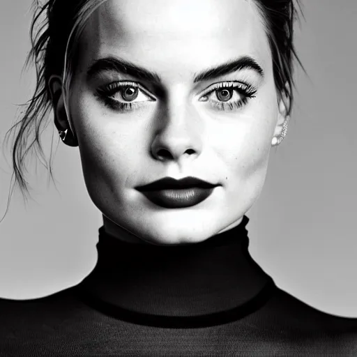 Prompt: margot robbie mixed with kylie jenner mixed with emma watson, photography portrait