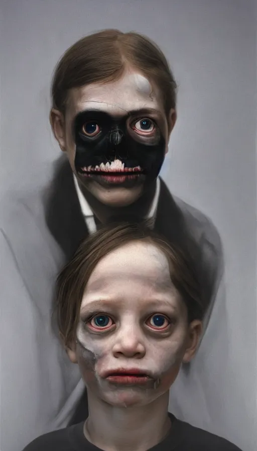 Image similar to The end of an organism, by Gottfried Helnwein