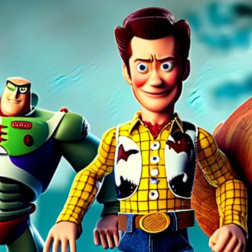 Prompt: Hugh Jackman stars in the action road-trip comedy, Wolverine Ate, from Toy Story, Woody\'s Homework.