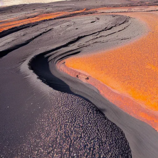 Image similar to sand mountain, lava rivers, photo