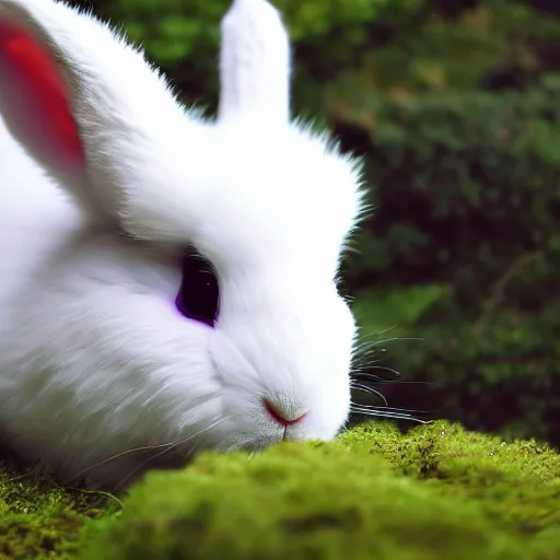 Prompt: a fluffy bunny, thoughtful expression, Aesthetically pleasing, by Studio Ghibli,, high definition, illustration, ambient lighting, HDR, HD, UHD, 4K, 8K, cinematic, dynamic, energetic, lively, elegant, intricate, complex, highly detailed, Richly textured, Rich vivid Color, masterpiece.