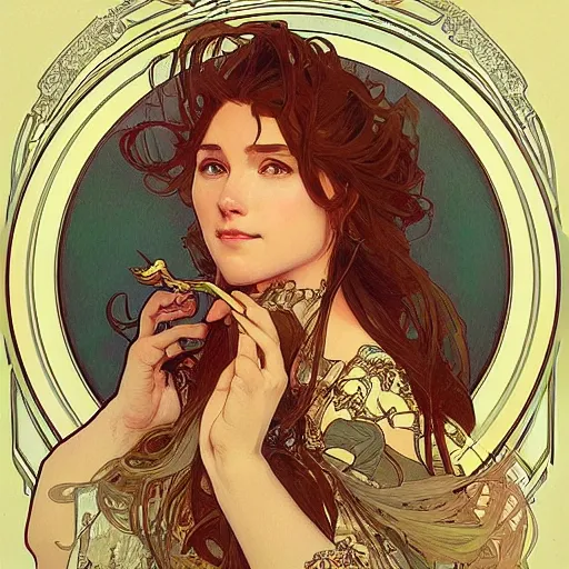 Prompt: amazing lifelike award winning pencil illustration of alphonse mucha trending artgerm greg rutkowski alphonse mucha cinematic