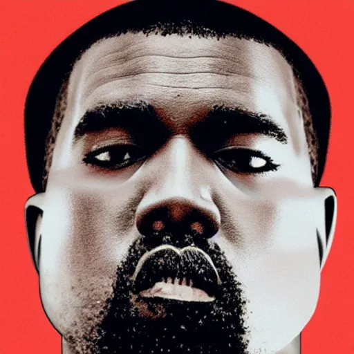 Image similar to a face of kanye west made of congee, congee chinese food photography