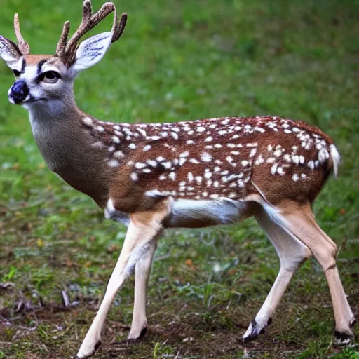 Image similar to photo of a hybrid between a deer and an owl